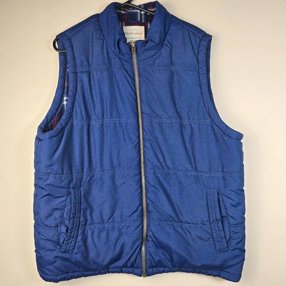 Weatherproof Other - Weatherproof Vintage Vest Blue Mens XL Flannel Lined Full Zip Casual Autumn Prep